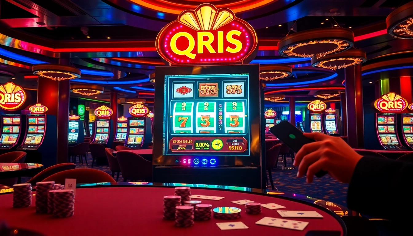 Experience the thrill of slot qris with a modern slot machine and QRIS payment integration at a vibrant casino.