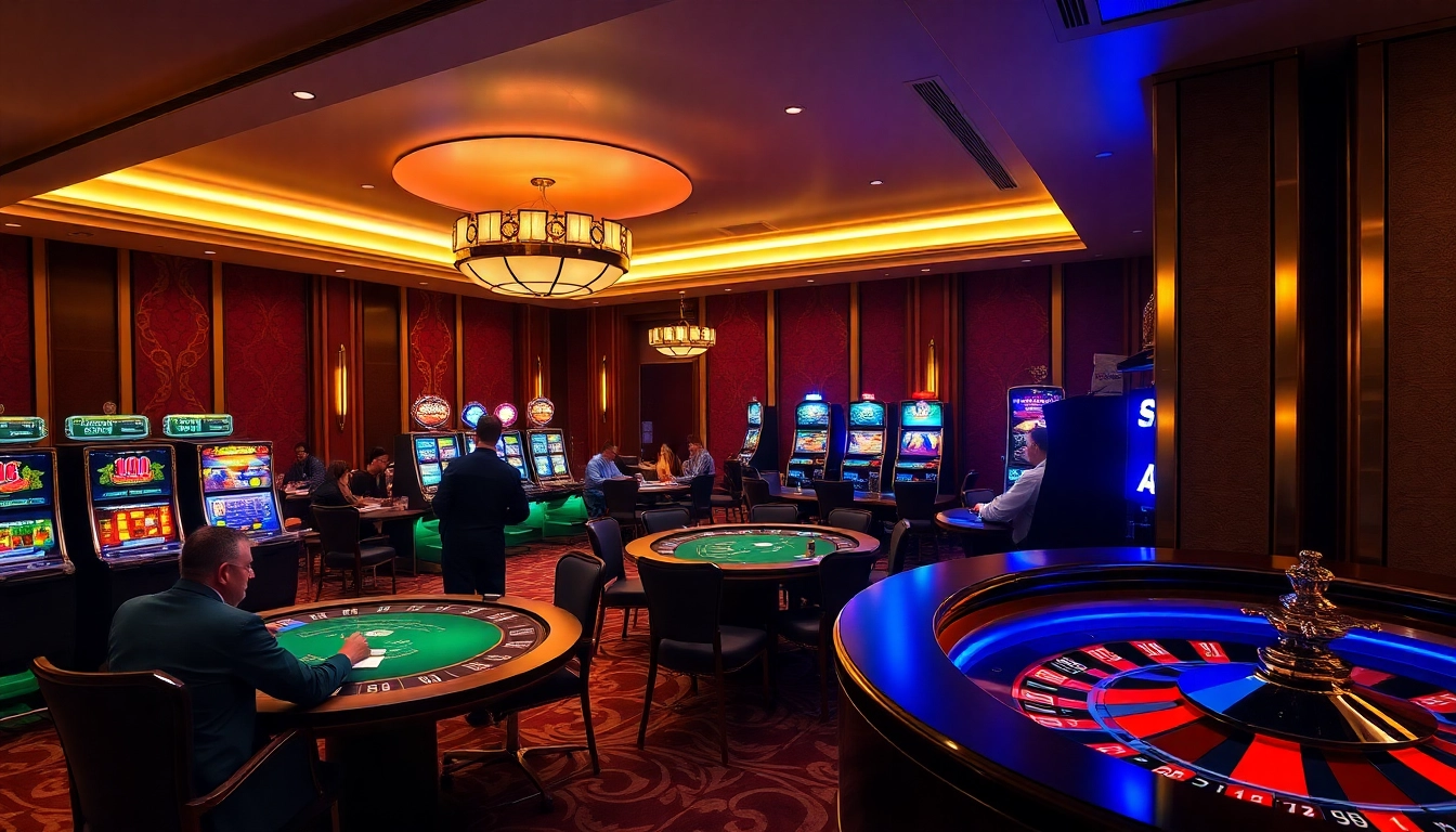 S8 app users enjoying vibrant casino games at elegant tables with poker chips and slots.