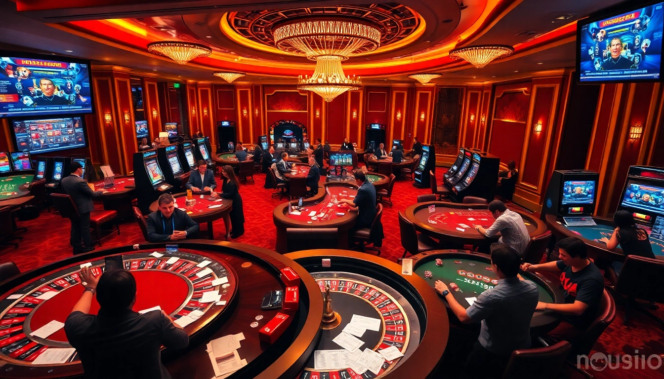 Experience thrilling gameplay at https://nohu90io.uk.net/ featuring vibrant roulette wheels and slot machines.