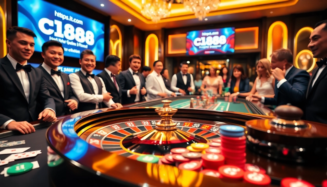 Experience the excitement of online gaming with https://c168.it.com at a luxurious casino table.