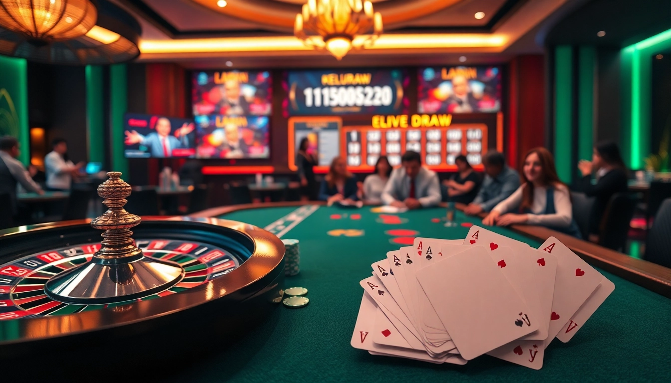 Engage in exciting gambling action with keluaran china displayed at a luxurious casino table.