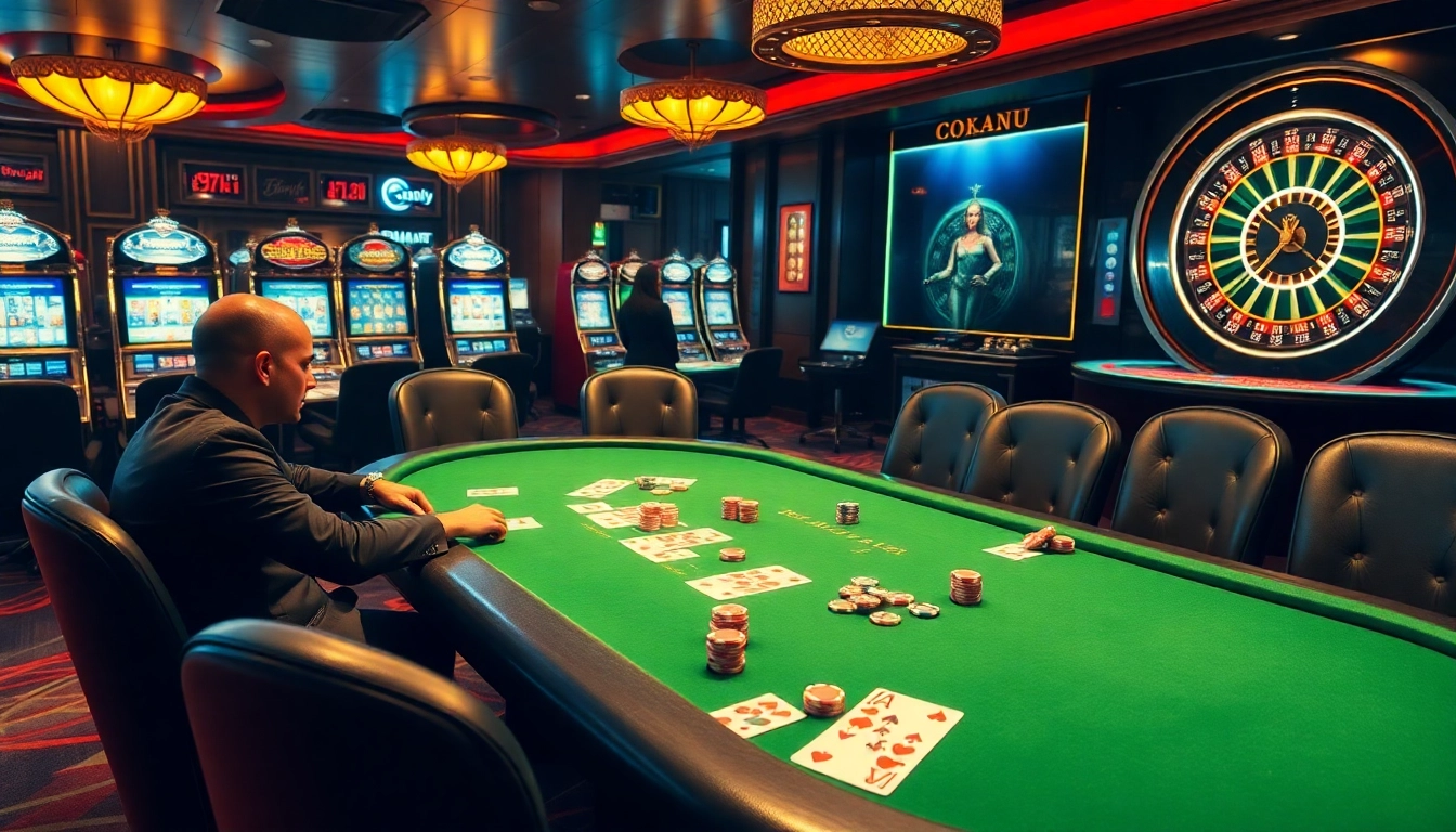 Engaged players at a high-stakes table showcasing poker action at 789p casino.