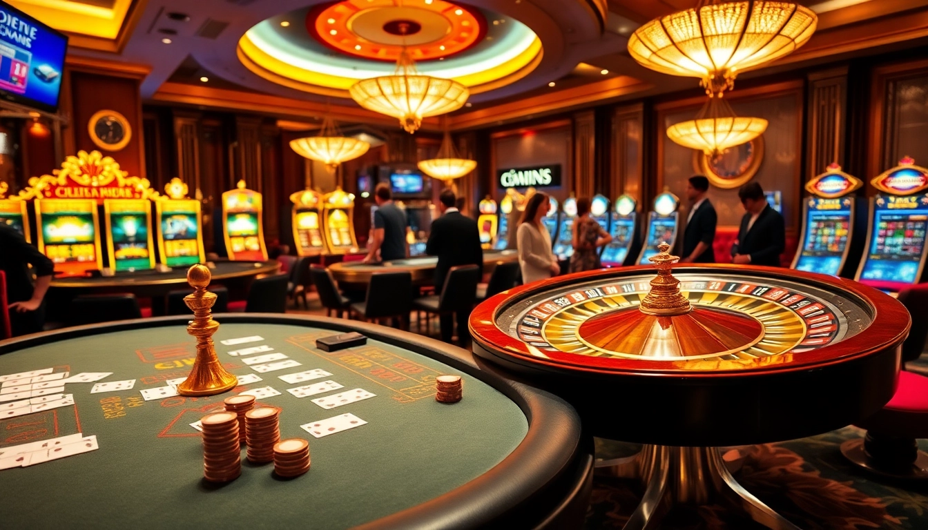Experience the thrill of Link LC88 with elegant gambling tables and exciting casino elements.