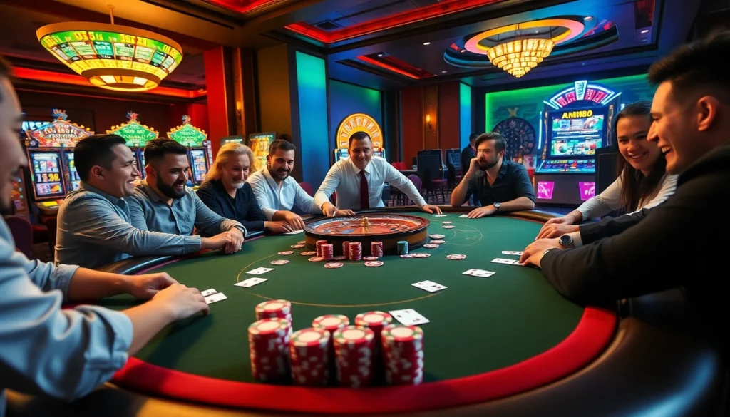 Enjoy high-stakes MM88 poker action at a vibrant casino table filled with excitement.