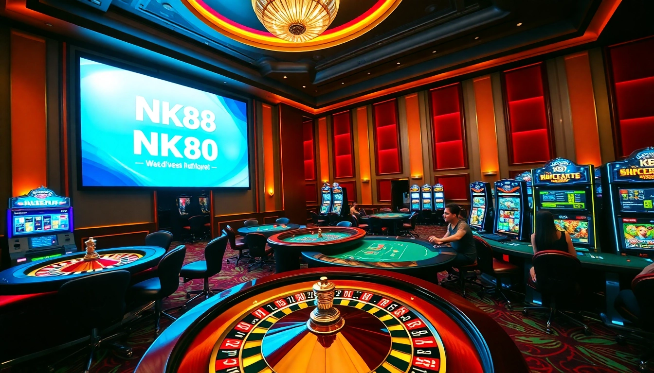 Engage in thrilling casino action at NK88 with roulette, poker, and vibrant slot machines.