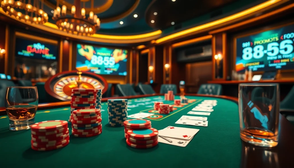 High-stakes poker scene showcasing 88i gambling excitement with chips and cards.